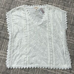 NWT white lace boutique top